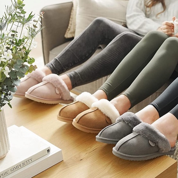 Women's Sydney Water Resistant Genuine Shearling Scuff Slippers - Picture 2 of 8